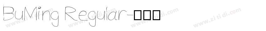 BuMing Regular字体转换